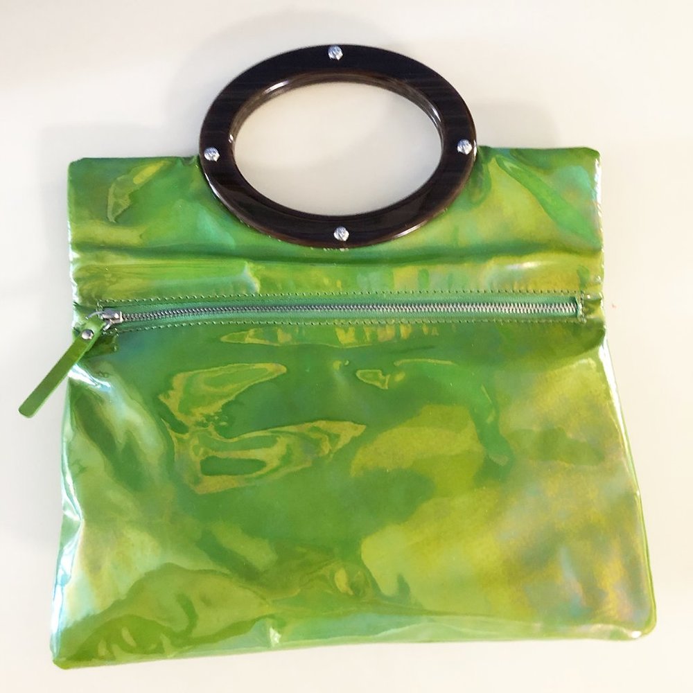 Kate Spade Jocelyn Green Patent Leather Clutch - Picture 6 of 10